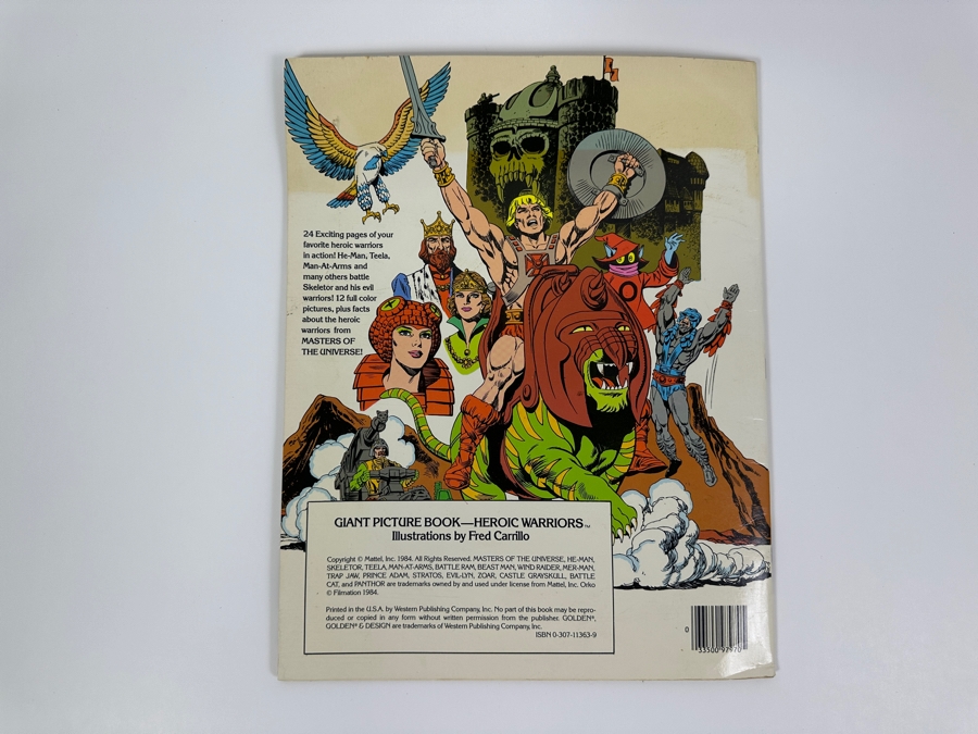 Vintage 1984 Masters Of The Universe Giant Picture Book Golden [Photo 11]