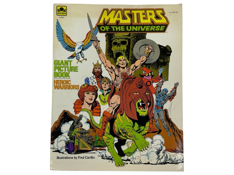 Vintage 1984 Masters Of The Universe Giant Picture Book Golden