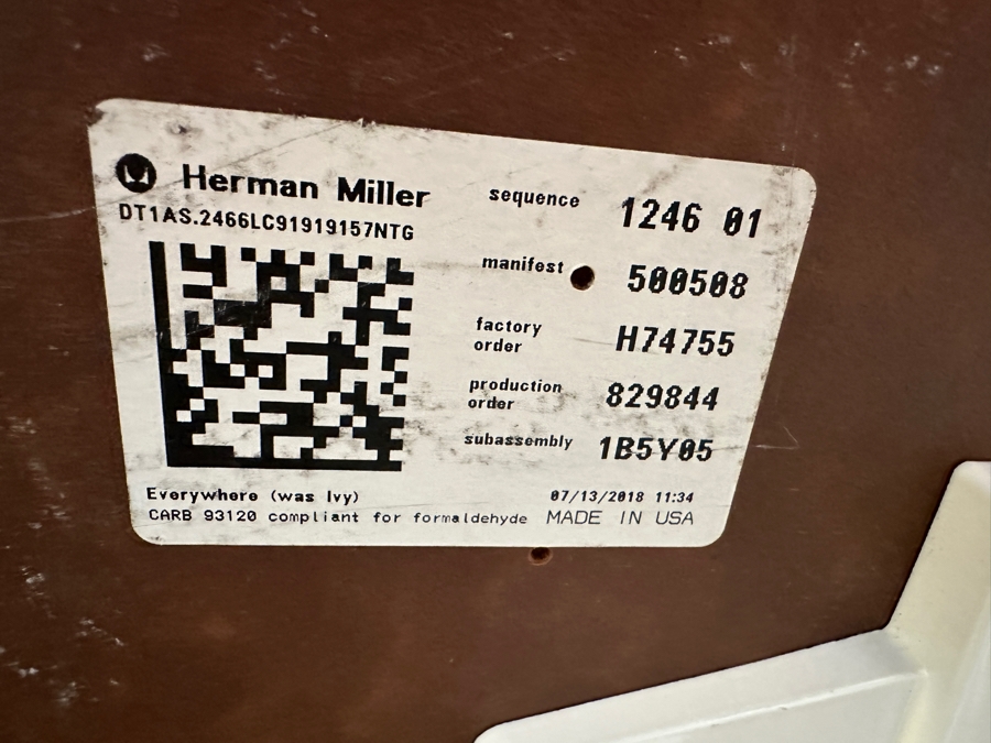 Herman Miller White Desk 66W X 24D X 28H [Photo 7]