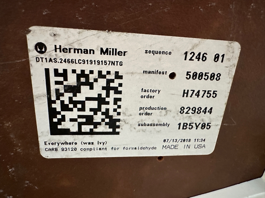 Herman Miller White Desk 66W X 24D X 28H [Photo 8]