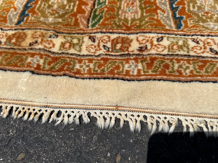 Hand Knotted Wool Persian Area Rug (See Photos For Areas Of Staining) 111' X 149' [Photo 8]