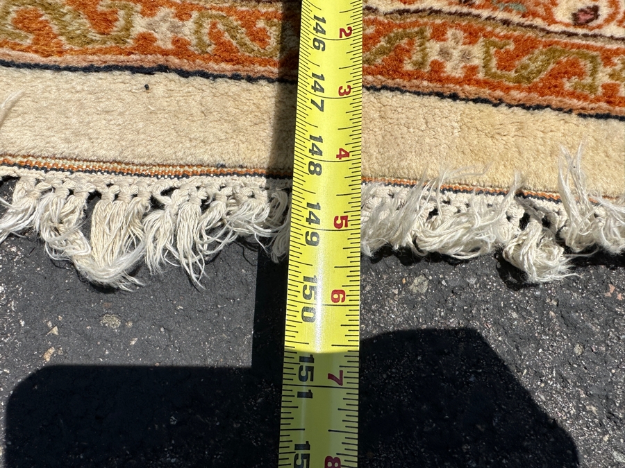 Hand Knotted Wool Persian Area Rug (See Photos For Areas Of Staining) 111' X 149' [Photo 11]