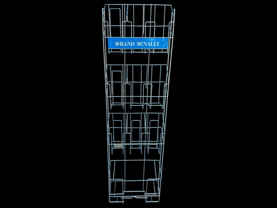 Rand McNally Travel Map Display Rack Perfect For The Map Collector 15W X 5.5D X 53H