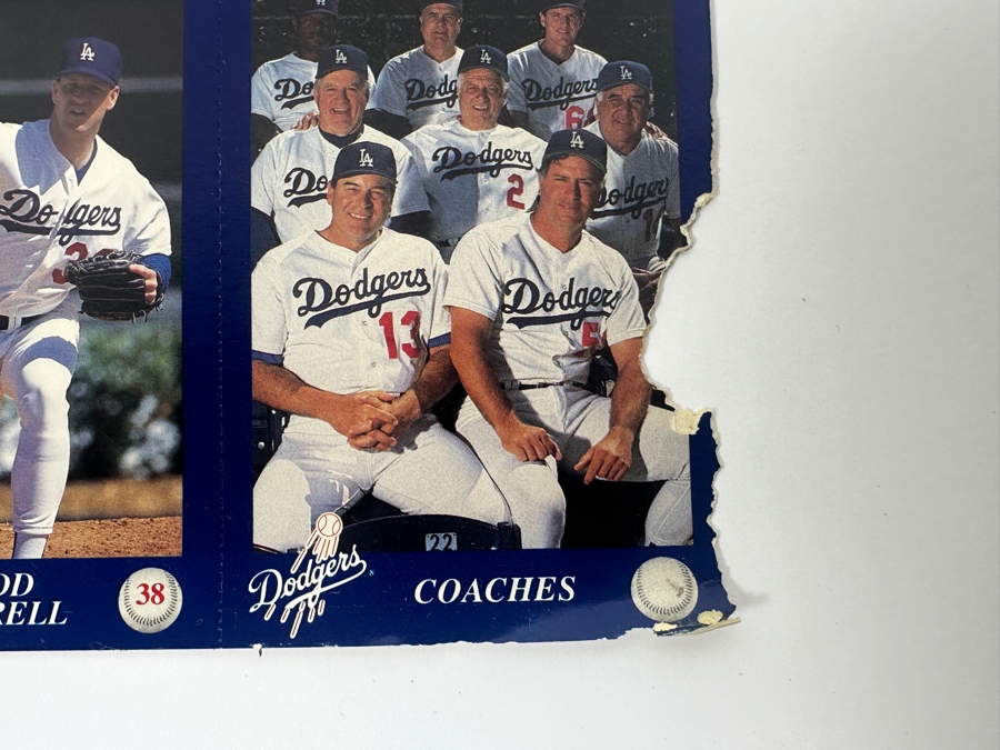 Los Angeles Dodgers L.A.P.D. D.A.R.E Baseball Cards Sheet - Damage To Bottom Right Card 17.5 X 15 [Photo 8]