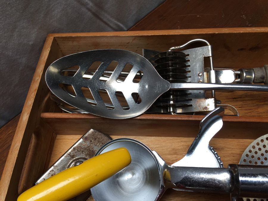Vintage Kitchen Utensils in Wooden Box [Photo 10]