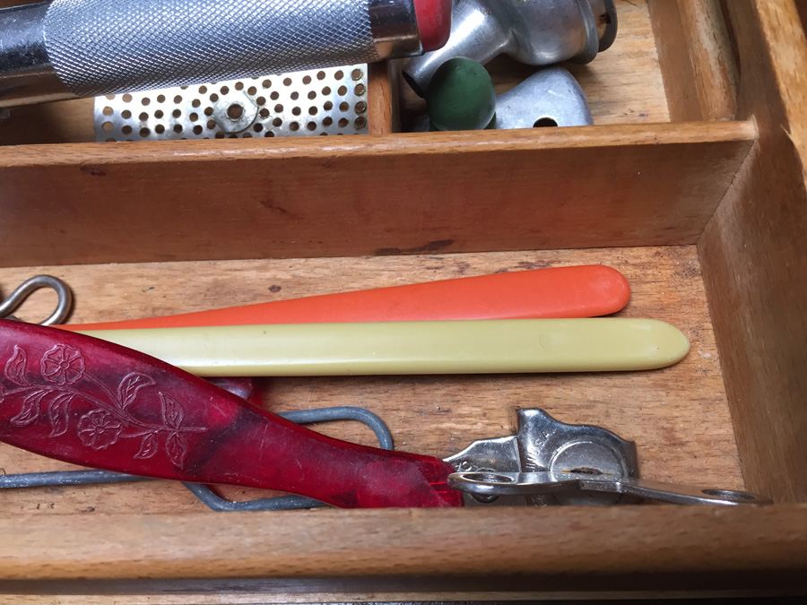Vintage Kitchen Utensils in Wooden Box [Photo 8]