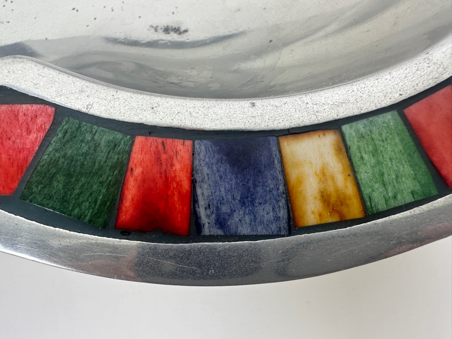 Mikasa Metal Carnival Aluminum Clover Shaped Bowl Made In India 13.5W X 2.25H [Photo 4]