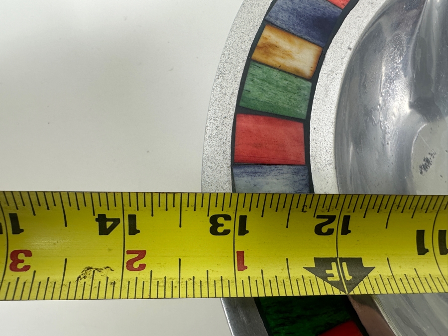 Mikasa Metal Carnival Aluminum Clover Shaped Bowl Made In India 13.5W X 2.25H [Photo 8]