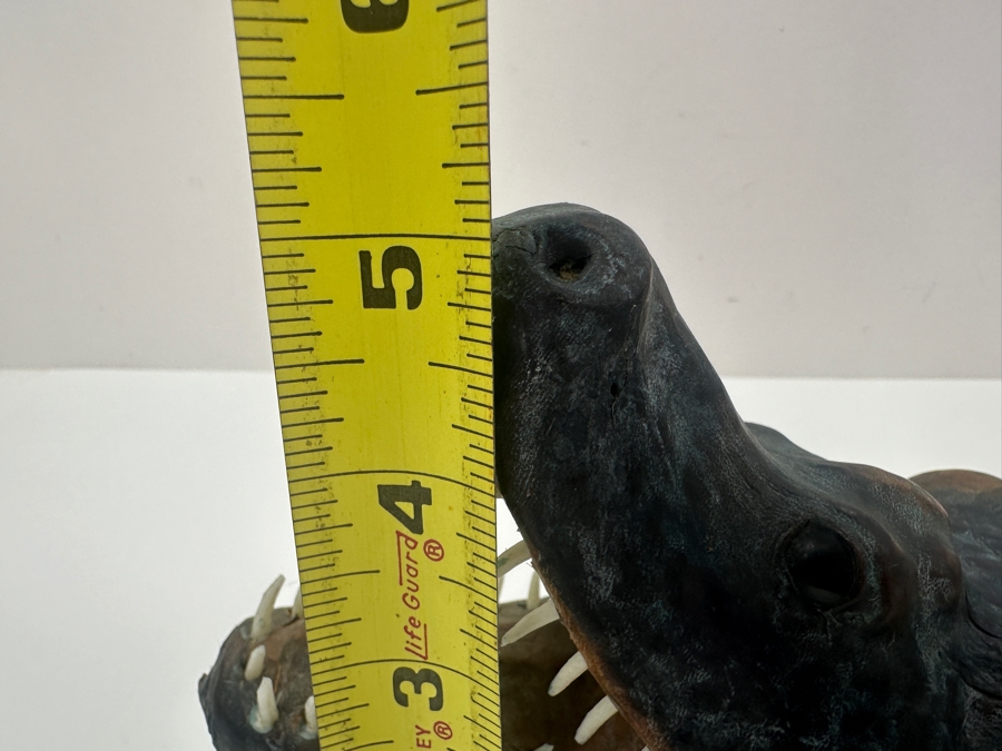 Vintage Leather Wrapped Handmade Alligator Crocodile Made In India 19W X 5H [Photo 14]