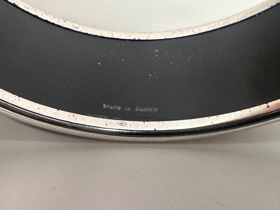 Authentic Hermes Paris Horse And Carriage Wide Enamel Bangle Bracelet Made In Austria 2.5'W 41.8g [Photo 10]