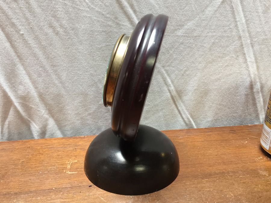 Vintage Germany Weather Barometer on Wooden Base by S & A [Photo 2]