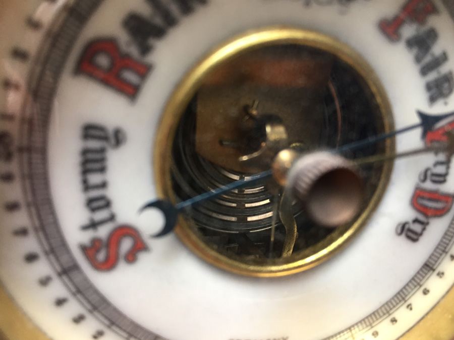 Vintage Germany Weather Barometer on Wooden Base by S & A [Photo 8]
