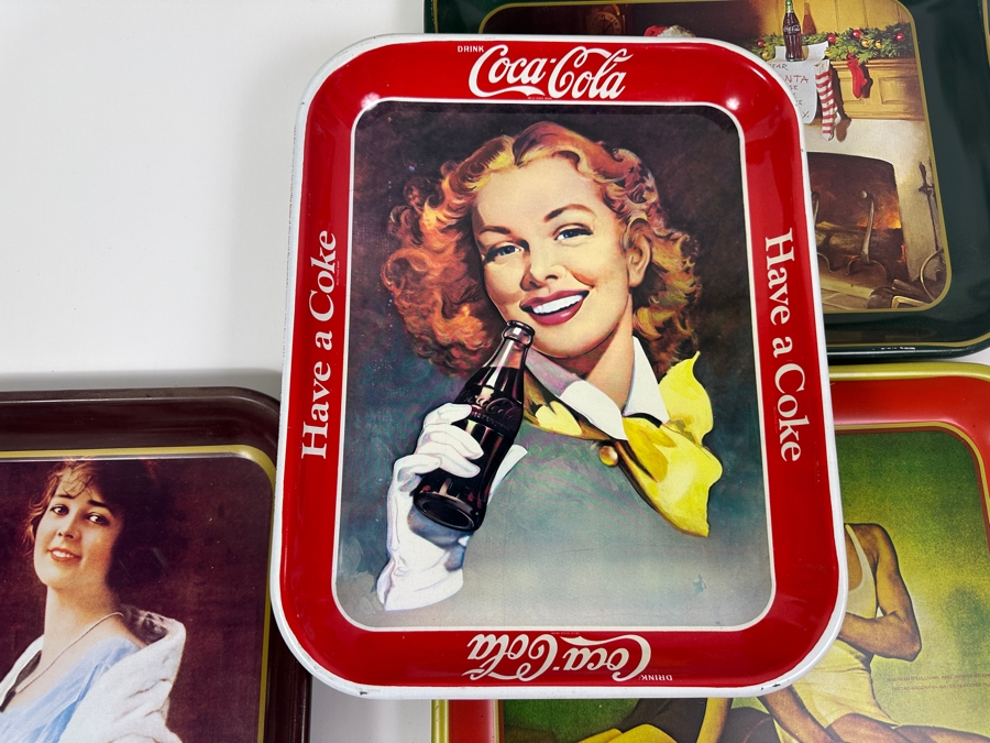 (5) Coca-Cola Coke Tins Trays [Photo 5]