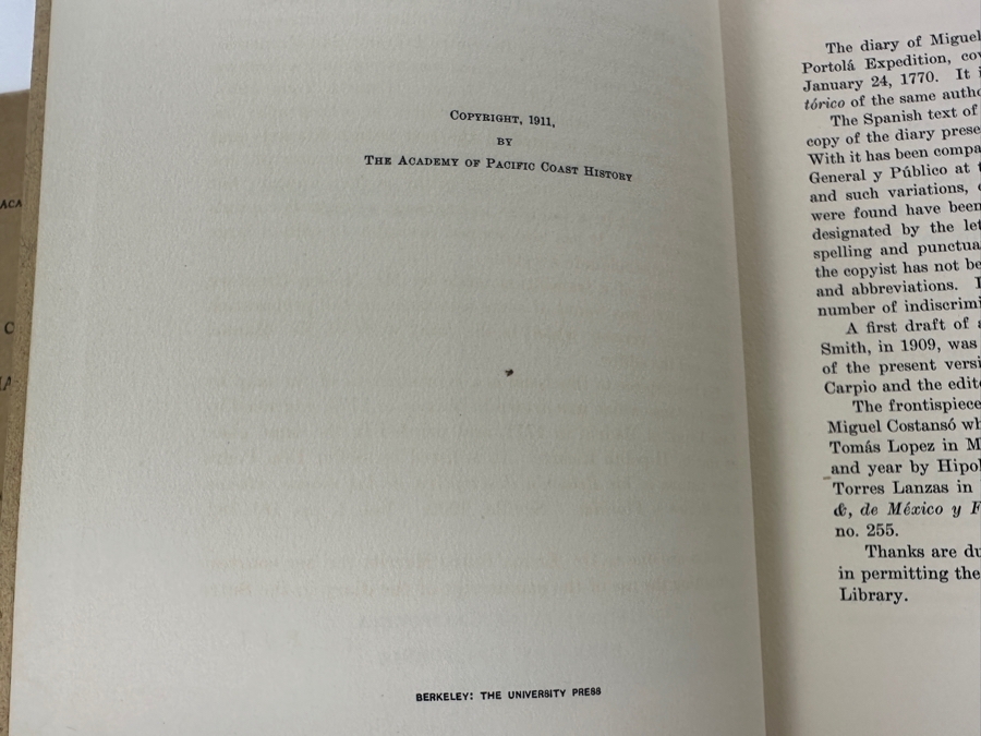 Antique Publications Of The Academy Of Pacific Coast History: 1911 Diary Of Miguel Costanso & 1913 Diary Of Pedro Fages [Photo 11]