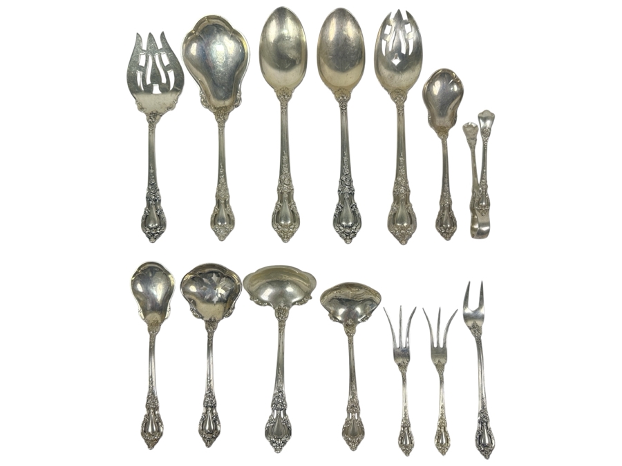 Lunt Sterling Silver Serving Pieces Eloquence Pattern Weighs 806g Sterling Silver Melt Value $917