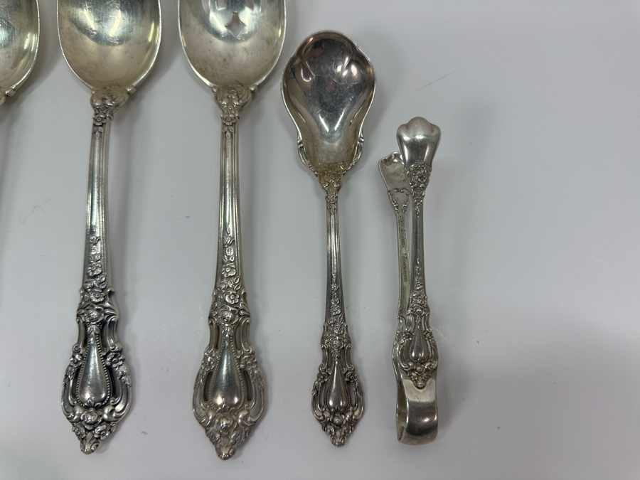 Lunt Sterling Silver Serving Pieces Eloquence Pattern Weighs 806g Sterling Silver Melt Value $917 [Photo 6]