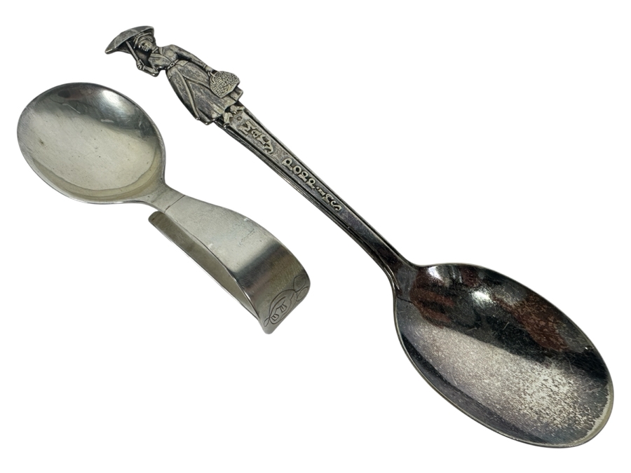 Vintage 1964 Walt Disney Mary Poppins Spoon & Mickey Mouse Spoon [Photo 1]