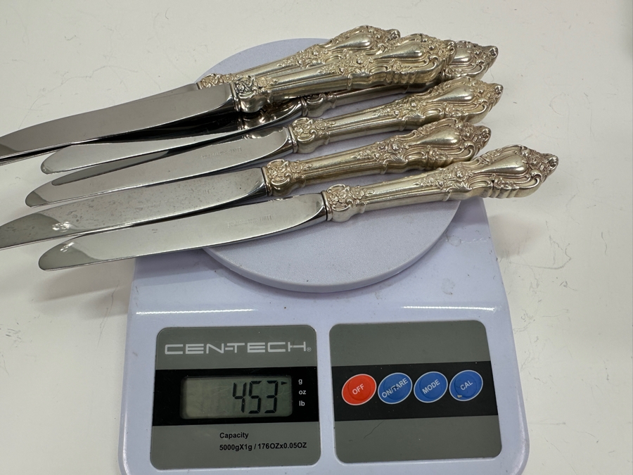 Lunt Sterling Silver Flatware Service For Six Eloquence Pattern - Sterling Silver Weighs 1,387g Plus An Additional 453g Of Knives - Sterling Silver Melt Value $1,578 [Photo 15]