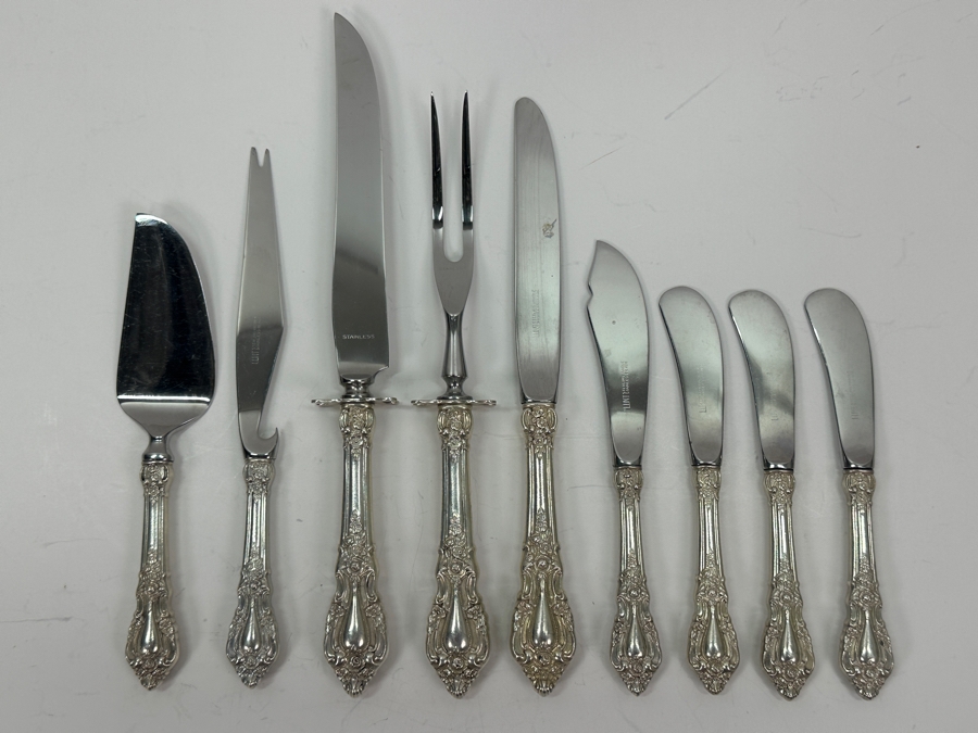 Lunt Sterling Silver Handled Flatware Serving Pieces Eloquence Pattern Weighs 561g [Photo 2]