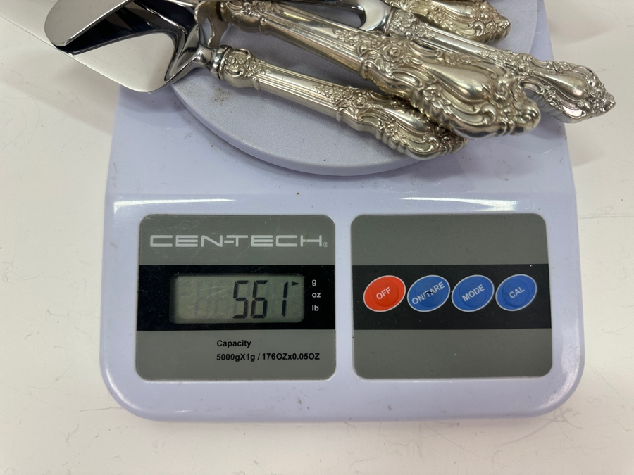 Lunt Sterling Silver Handled Flatware Serving Pieces Eloquence Pattern Weighs 561g [Photo 7]