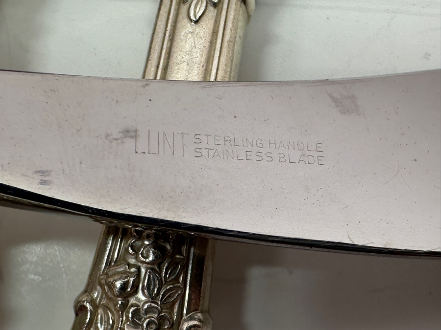 Lunt Sterling Silver Handled Flatware Serving Pieces Eloquence Pattern Weighs 561g [Photo 5]