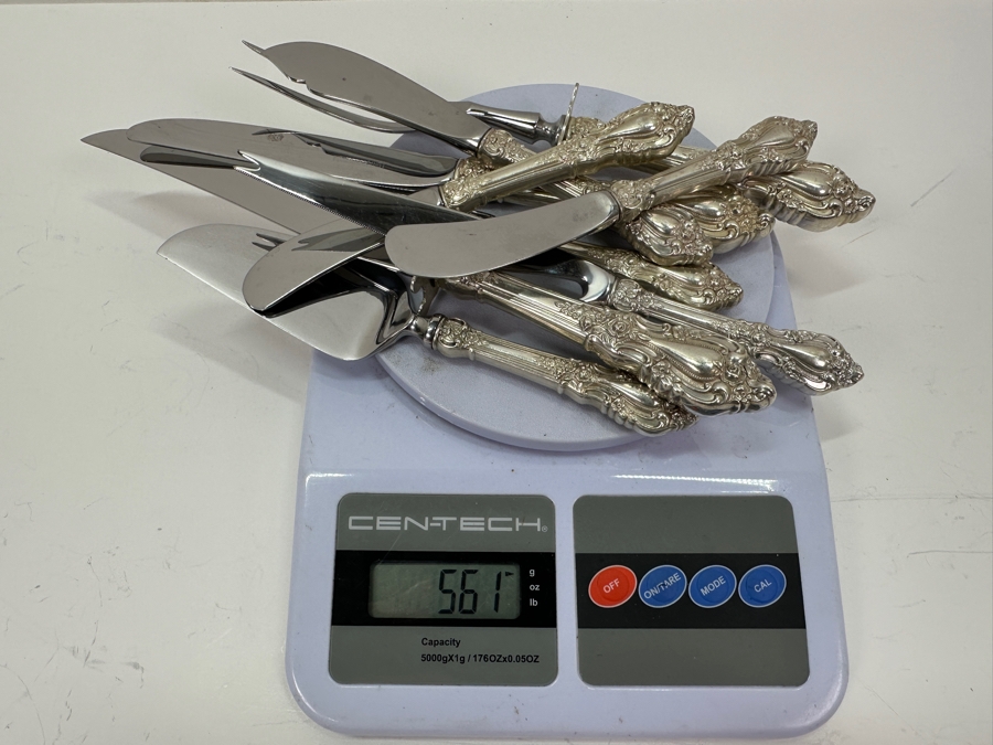 Lunt Sterling Silver Handled Flatware Serving Pieces Eloquence Pattern Weighs 561g [Photo 6]