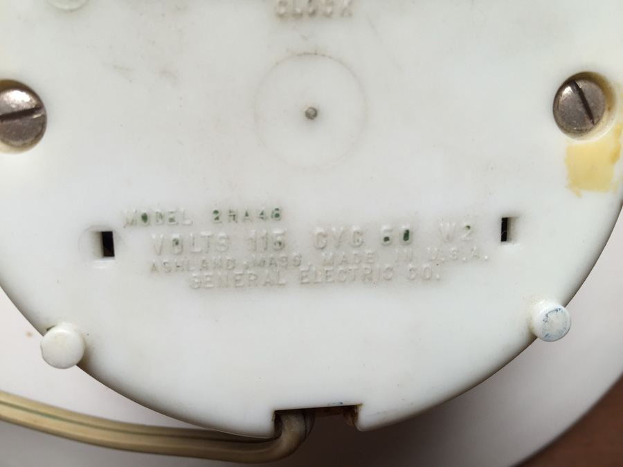 Russel Wright Wall Clock - 1953 General Electric Ceramic Clock - Needs to be Rewired [Photo 8]