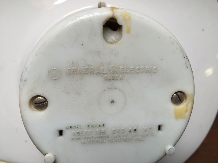 Russel Wright Wall Clock - 1953 General Electric Ceramic Clock - Needs to be Rewired [Photo 6]