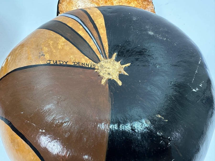 Pair Of Hand Painted Gourds 6.5H & 8.5H [Photo 7]