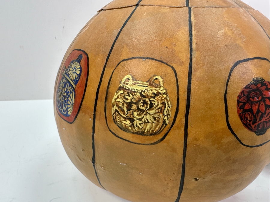 Pair Of Hand Painted Gourds 7H [Photo 3]