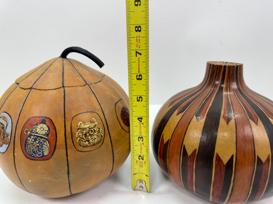 Pair Of Hand Painted Gourds 7H [Photo 11]