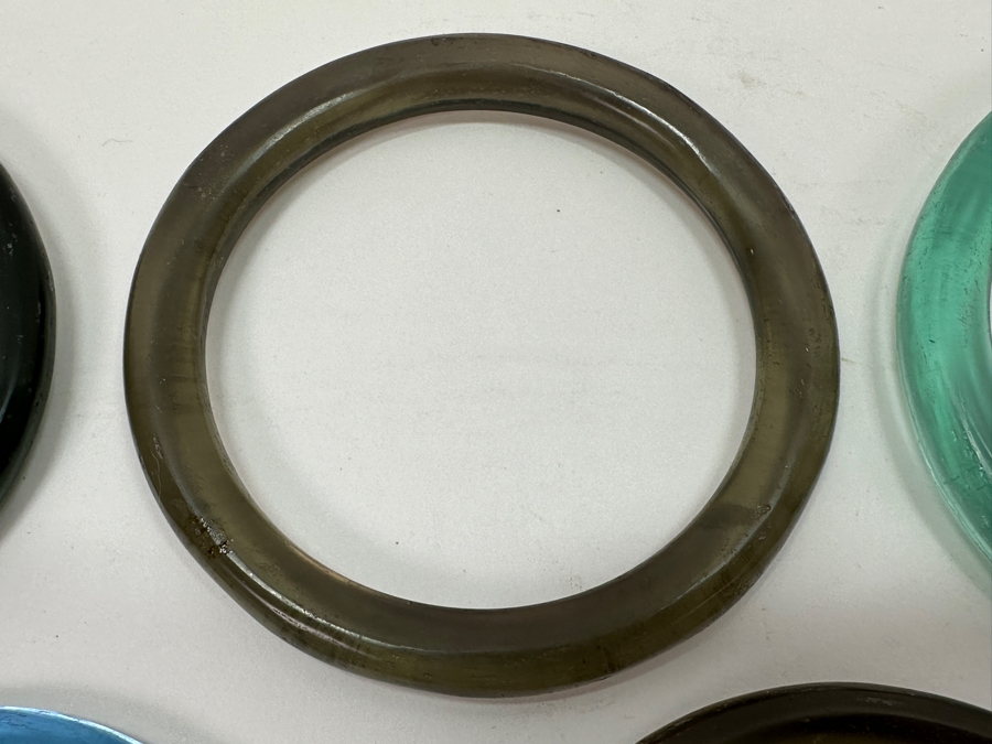 (5) Antique Naga Colored Glass Bangles [Photo 6]