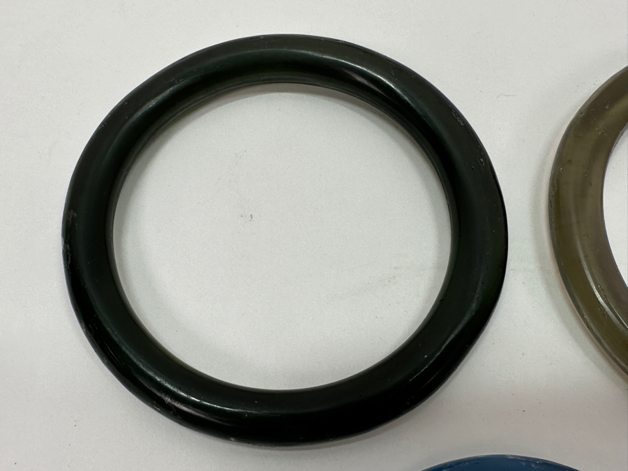 (5) Antique Naga Colored Glass Bangles [Photo 5]