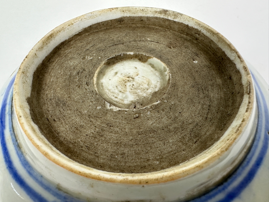 Antique Japanese 1850s Blue & White Porcelain Dish 6'W [Photo 7]