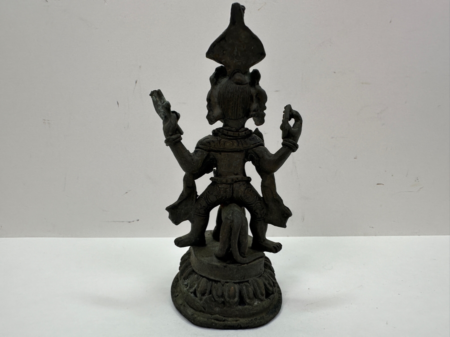 Antique Indian Ganesha Bronze Sculpture 5.25'H [Photo 8]