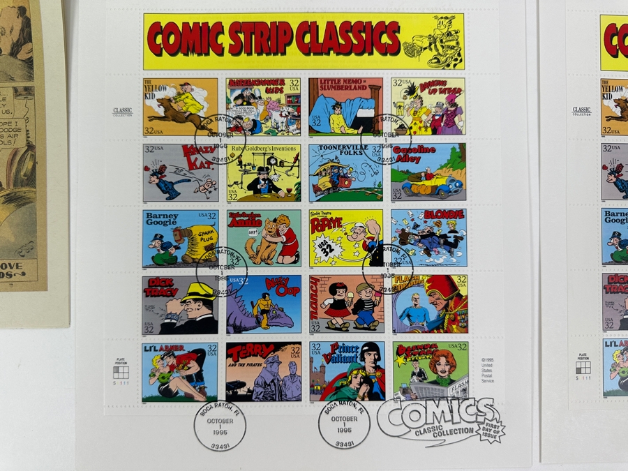 (2) USPS First Day Of Issue First Day Cover Stamps Comics Classic Collection October 1, 1995 [Photo 2]