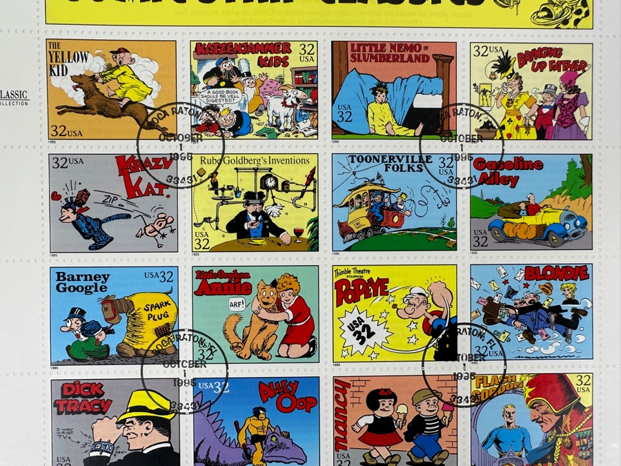 (2) USPS First Day Of Issue First Day Cover Stamps Comics Classic Collection October 1, 1995 [Photo 3]