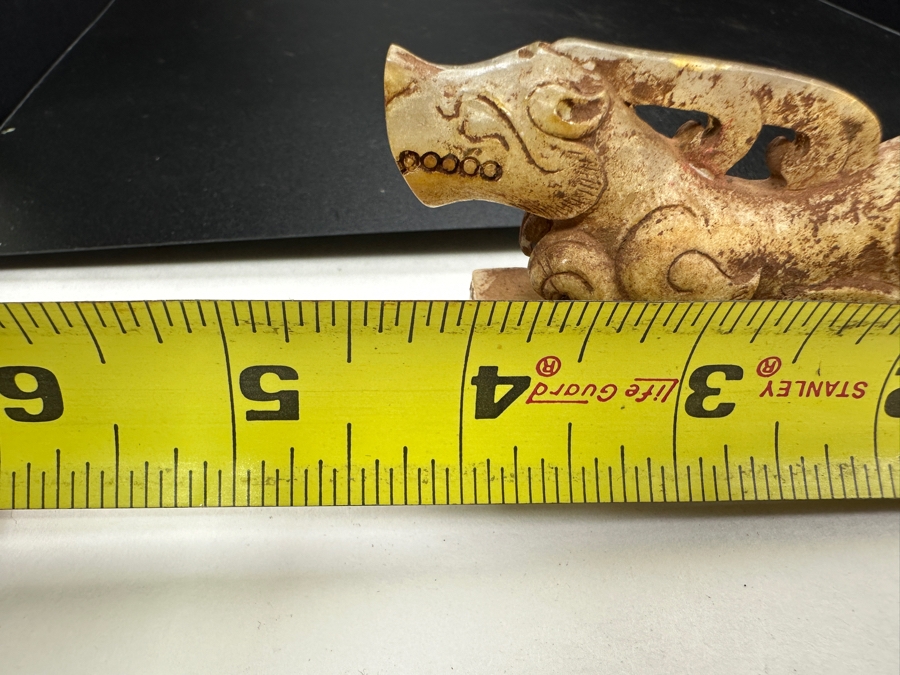 Pair Of Chinese Carved Jade Dragon Seals 281.7g 4.5'L [Photo 18]