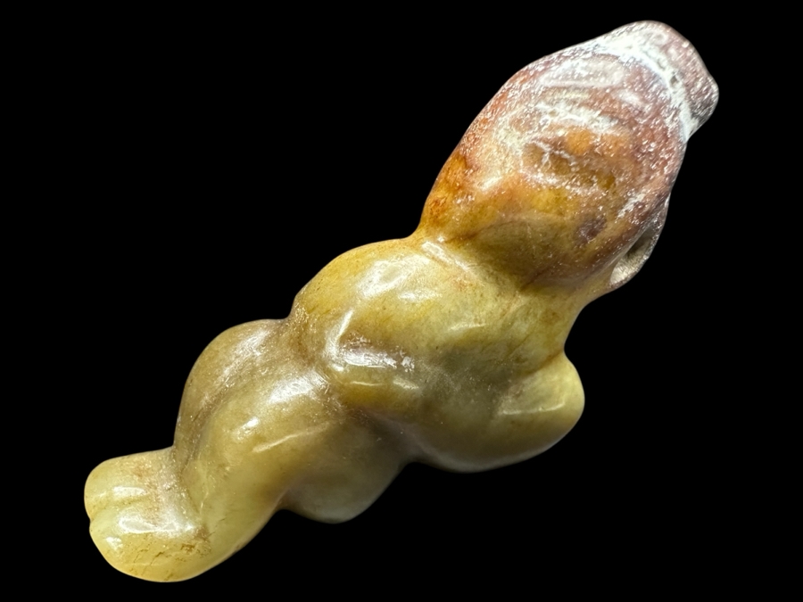 Chinese Carved Jade Figure Pendant 53.1g 2.5'L