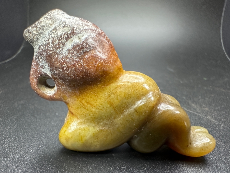 Chinese Carved Jade Figure Pendant 53.1g 2.5'L [Photo 9]