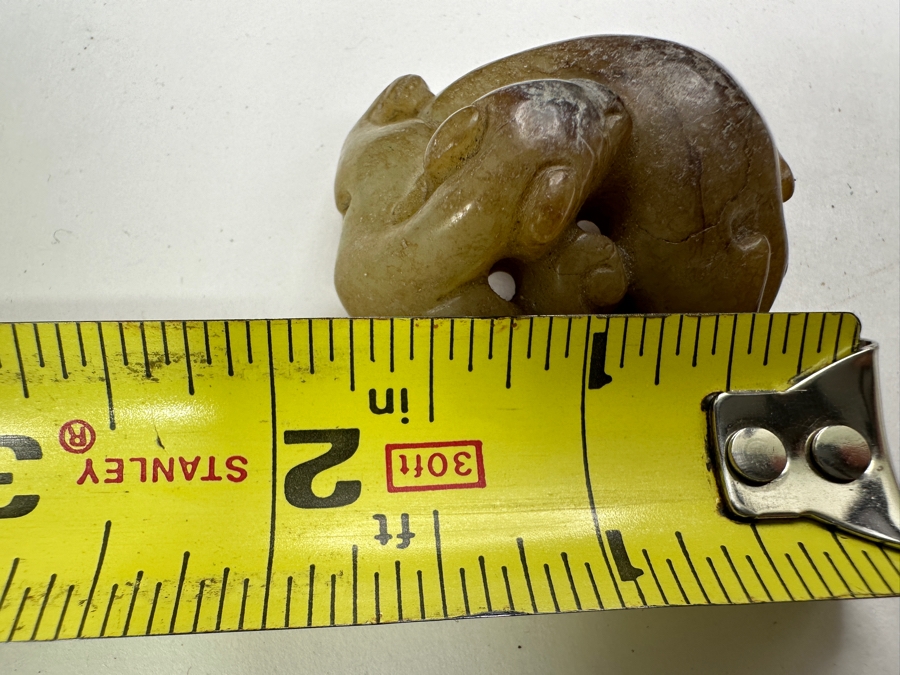 Chinese Carved Jade Jaguar 41.7g 1.75'W [Photo 11]