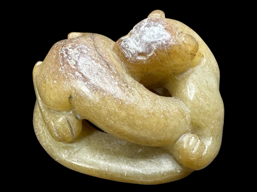 Chinese Carved Jade Jaguar 41.7g 1.75'W