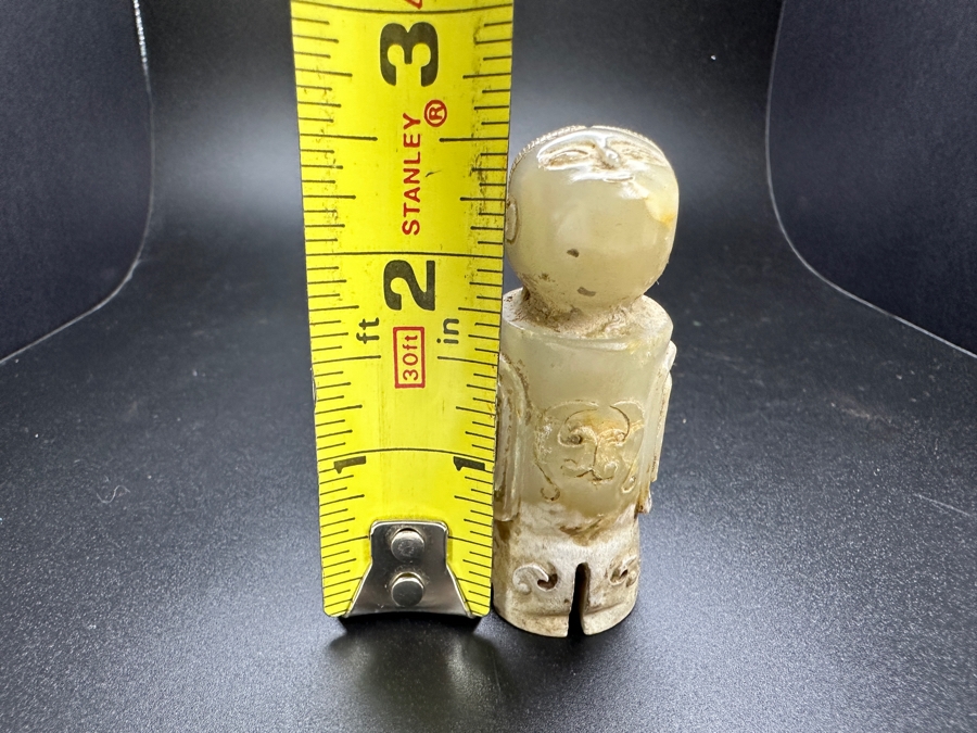 Chinese Carved Jade Figure Pendant 66.8g 2.5'H [Photo 18]