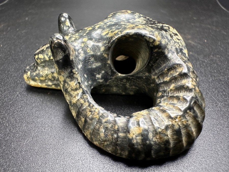 Chinese Carved Stone Ram's Head Pendant 50.2g 2.5'H [Photo 9]