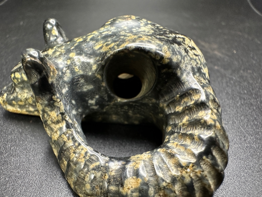 Chinese Carved Stone Ram's Head Pendant 50.2g 2.5'H [Photo 10]