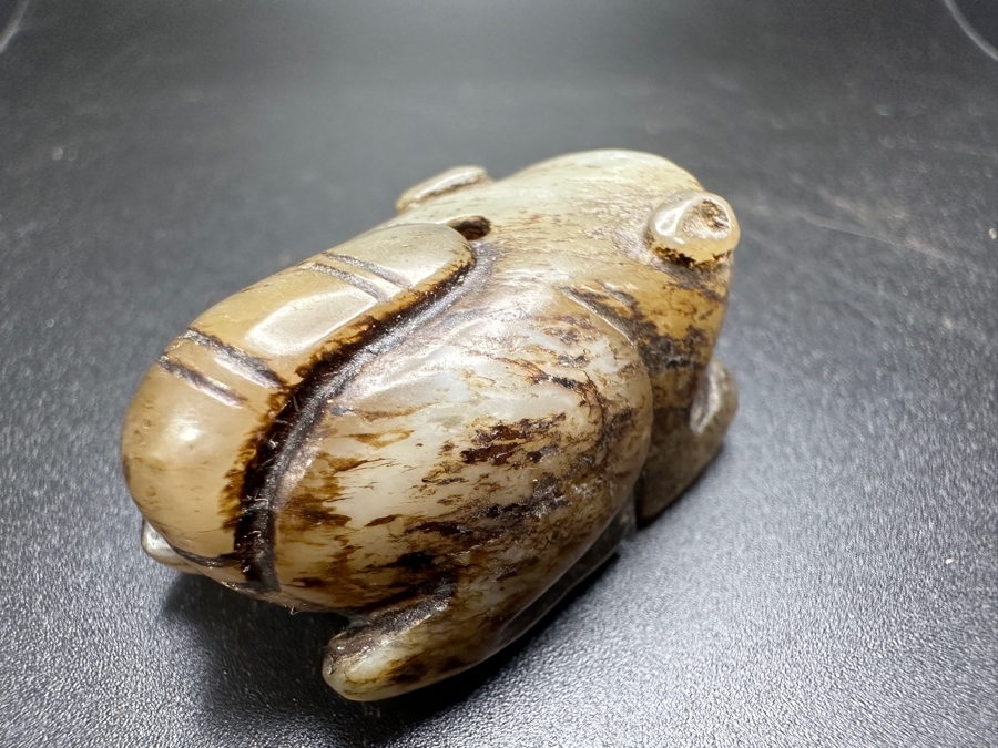 Chinese Carved Jade Dog Bead Pendant 31.7g 1.5'W [Photo 11]