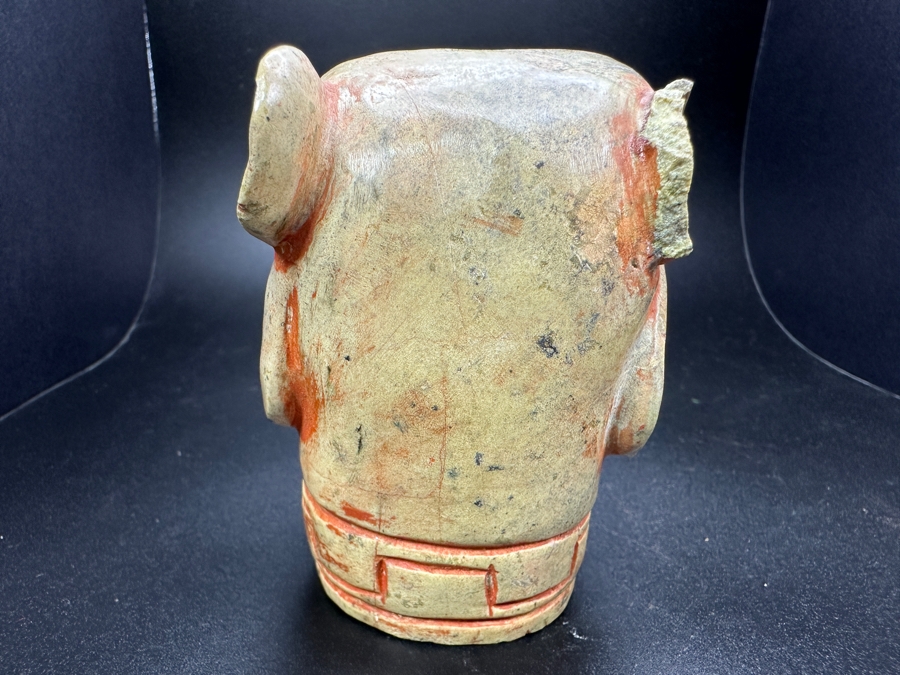 Chinese Carved Jade Animal Jaguar Head Sculpture 444.4g 3.5'H [Photo 6]