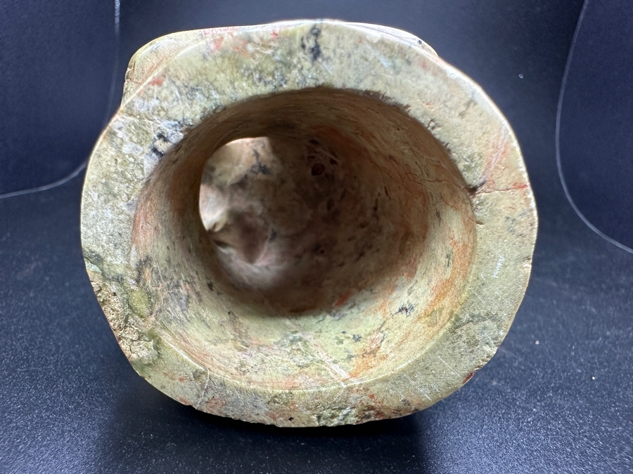 Chinese Carved Jade Animal Jaguar Head Sculpture 444.4g 3.5'H [Photo 9]