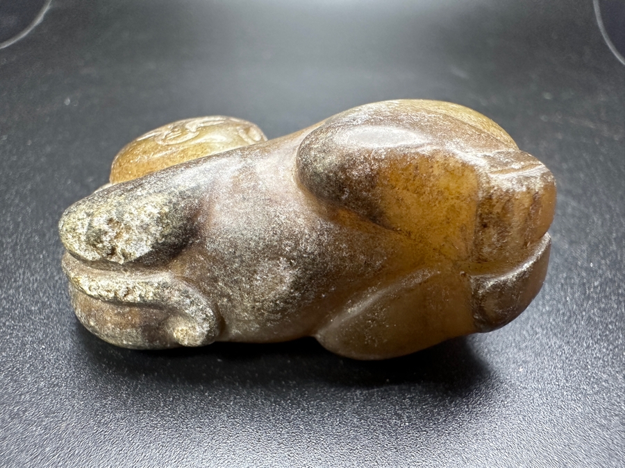 Chinese Carved Jade Woman Pendant 75.8g 2'W [Photo 9]