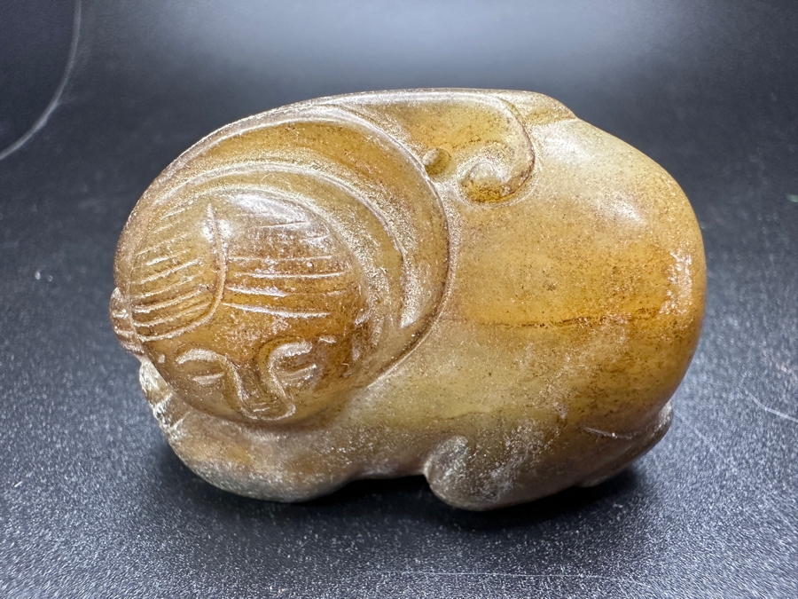 Chinese Carved Jade Woman Pendant 75.8g 2'W [Photo 3]